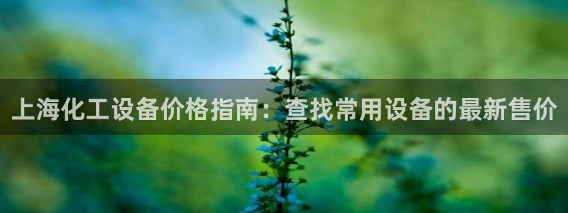 新城平台主管：上海化工设备价格指南：查找常用设备的